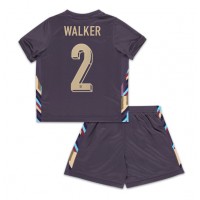 Camisa de Futebol Inglaterra Kyle Walker #2 Equipamento Secundário Infantil Europeu 2024 Manga Curta (+ Calças curtas)